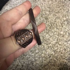 Matching rings and bracelet set NEW nickel free